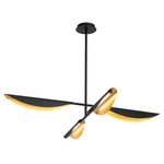 Pivot Color-Select Chandelier - Black / Aged Brass
