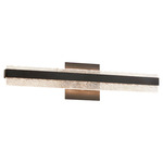 Antares Color-Select Bathroom Vanity Light - Black / Textured Ice
