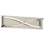 Hyperion Color-Select Bathroom Vanity Light - Polished Nickel / Matte White Acrylic
