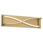 Hyperion Color-Select Bathroom Vanity Light - Aged Brass / Matte White Acrylic