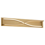 Hyperion Color-Select Bathroom Vanity Light - Aged Brass / Matte White Acrylic