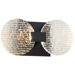 Axiom Color-Select Wall Sconce - Black / Textured Ice