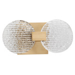 Axiom Color-Select Wall Sconce - Aged Brass / Textured Ice