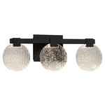 Axiom Color-Select Bathroom Vanity Light - Black / Textured Ice