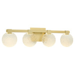 Axiom Color-Select Bathroom Vanity Light - Aged Brass / Textured Ice