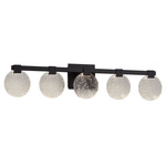 Axiom Color-Select Bathroom Vanity Light - Black / Textured Ice