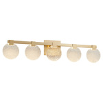 Axiom Color-Select Bathroom Vanity Light - Aged Brass / Textured Ice