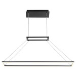 Xanni Color-Select Linear Pendant - Black / Matte White Acrylic