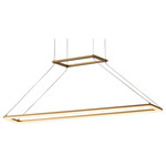 Xanni Color-Select Linear Pendant - Aged Brass / Matte White Acrylic