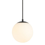 Luna Black Pendant - Black / Satin Opal