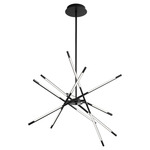 Palillos Color-Select Vertical Pendant - Black / Matte White Acrylic