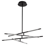Palillos Color-Select Linear Pendant - Black / Matte White Acrylic