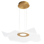 Medusa Color-Select Pendant - Aged Brass / Clear Moire