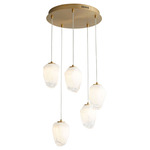 Vivo Color-Select Multi Light Pendant - Aged Brass / Clear / White