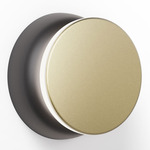 Totem Puck Wall / Ceiling Light - Matte Black / Brass