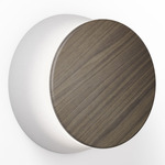 Totem Puck Wall / Ceiling Light - Dove Grey / Walnut Essence