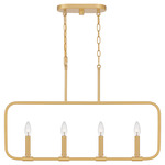Abner Island Light - Aged Brass