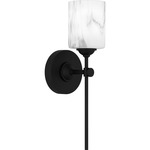 Aria Wall Sconce - Marble / Matte Black