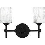 Aria Bathroom Vanity Light - Marble / Matte Black