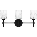 Aria Bathroom Vanity Light - Marble / Matte Black