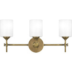 Aria Bathroom Vanity Light - Opal / Weathered Brass