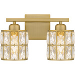 Gibson Bathroom Vanity Light - Aged Brass / Clear
