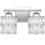 Gibson Bathroom Vanity Light - Polished Chrome / Clear