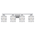 Gibson Bathroom Vanity Light - Polished Chrome / Clear