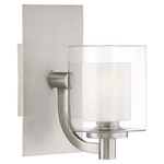 Kolt G9 LED Wall Sconce - Brushed Nickel / Clear