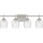 Lucy Bathroom Vanity Light - Brushed Nickel / Clear