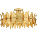 Liza Semi Flush Ceiling Light - Gold Leaf
