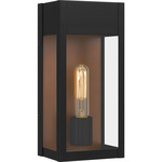 Maren Outdoor Wall Light - Matte Black / Clear