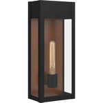 Maren Outdoor Wall Light - Matte Black / Clear