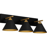 Mastro Bathroom Vanity Light - Matte Black / Gold