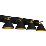 Mastro Bathroom Vanity Light - Matte Black / Gold