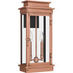 Noelle Outdoor Wall Lantern - Aged Copper / Clear