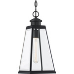 Paxton Outdoor Pendant - Matte Black / Clear Beveled