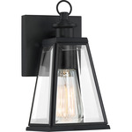 Paxton Outdoor Wall Sconce - Matte Black / Clear Beveled