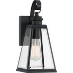Paxton Hanging Outdoor Wall Sconce - Matte Black / Clear Beveled