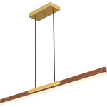 Colter Island Light - Brushed Gold / Wood