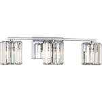 Divine Bathroom Vanity Light - Polished Chrome / Clear