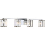 Divine Bathroom Vanity Light - Polished Chrome / Clear