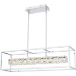 Dazzle Linear Chandelier - Polished Chrome / Clear