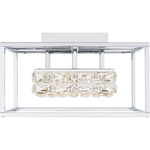 Dazzle Semi Flush Ceiling Light - Polished Chrome / Crystal