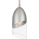 Haynes Pendant - Brushed Nickel / Clear
