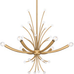 Kiera Chandelier - Brushed Weathered Brass