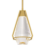 Luca Pendant - Brushed Gold / Clear