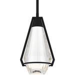 Luca Pendant - Matte Black / Clear