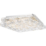 Milania Semi Flush Ceiling Light - Polished Chrome / Clear