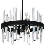 Regal Pendant - Matte Black / Clear